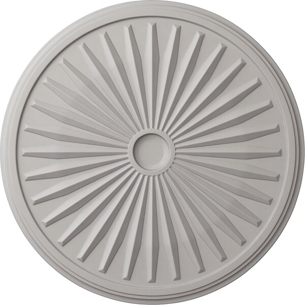 Ekena Millwork Leandros Ceiling Medallion (Canopies up to 5"), 33 1/8"OD x 3 1/2"ID x 1 3/8"P, Ultra Pure White CM33LEUWF - main